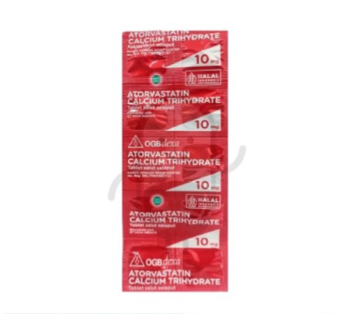 ATORVASTATIN CALCIUM TRIHYDRATE OGB DEXA MEDICA 10 MG STRIP 10 TABLET