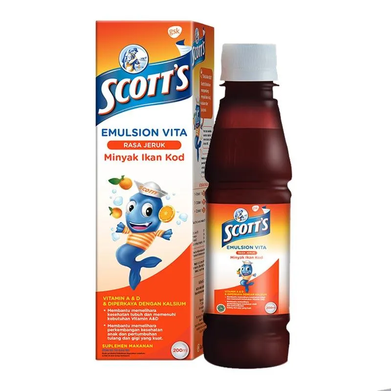 SCOTT'S EMULSION VITA RASA JERUK SIRUP 200 ML BOTOL