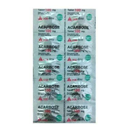 ACARBOSE OGB DEXA MEDICA 100 MG STRIP 10 TABLET