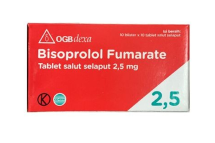 BISOPROLOL FUMARATE OGB DEXA MEDICA 2.5 MG BOX 100 TABLET