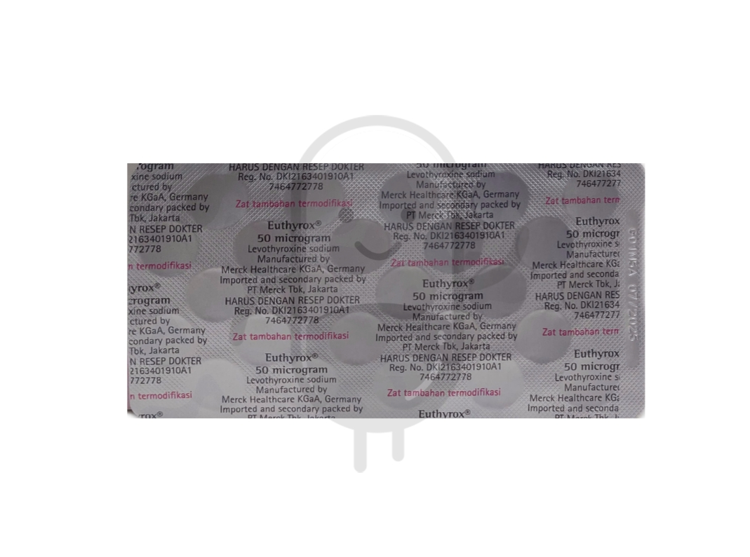 EUTHYROX 50 MCG STRIP 25 TABLET