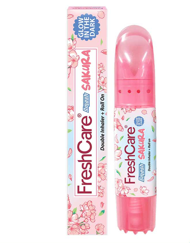 FRESHCARE SMASH SAKURA DOUBLE INHALER 0.9 ML + ROLL ON 8 ML