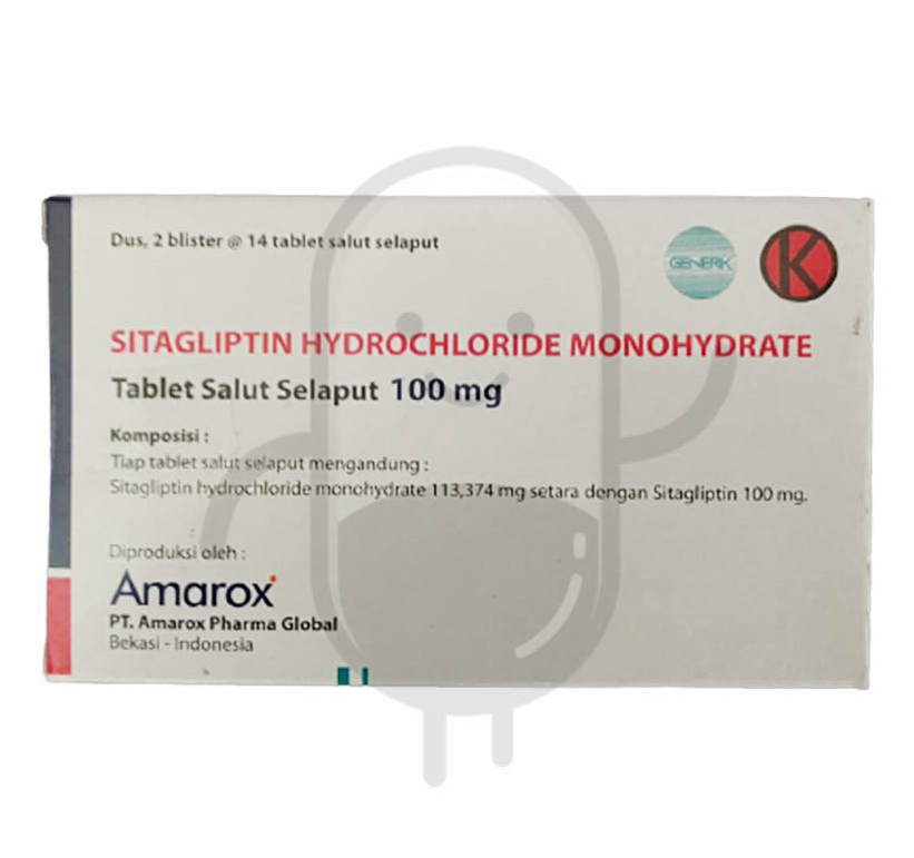 SITAGLIPTIN HYDROCHLORIDE MONOHYDRATE AMAROX 100 MG BOX 28 TABLET