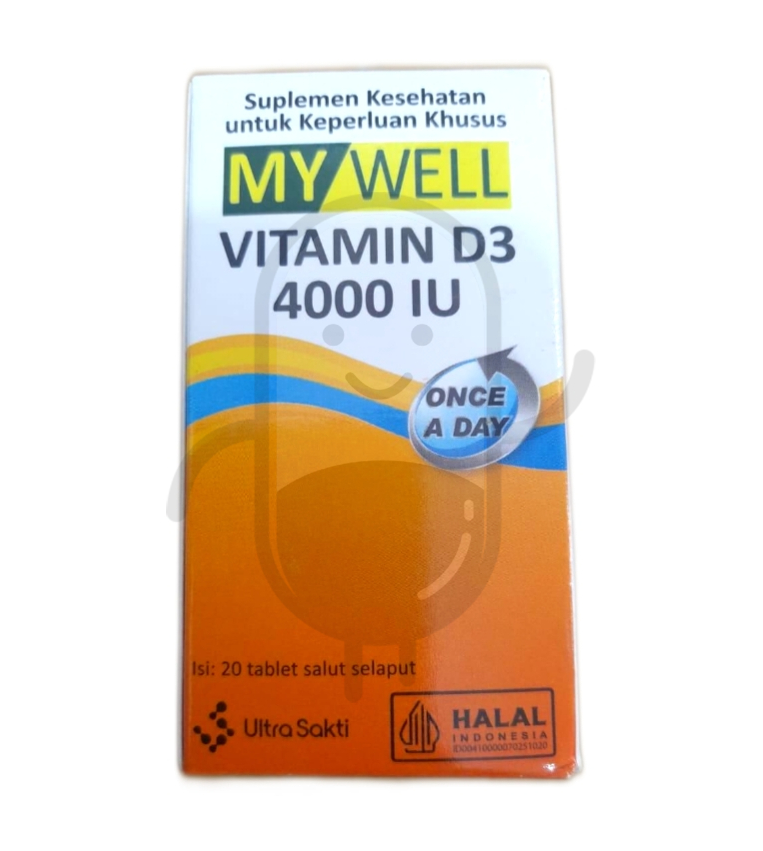 MYWELL VITAMIN D3 4000 IU BOTOL 20 TABLET