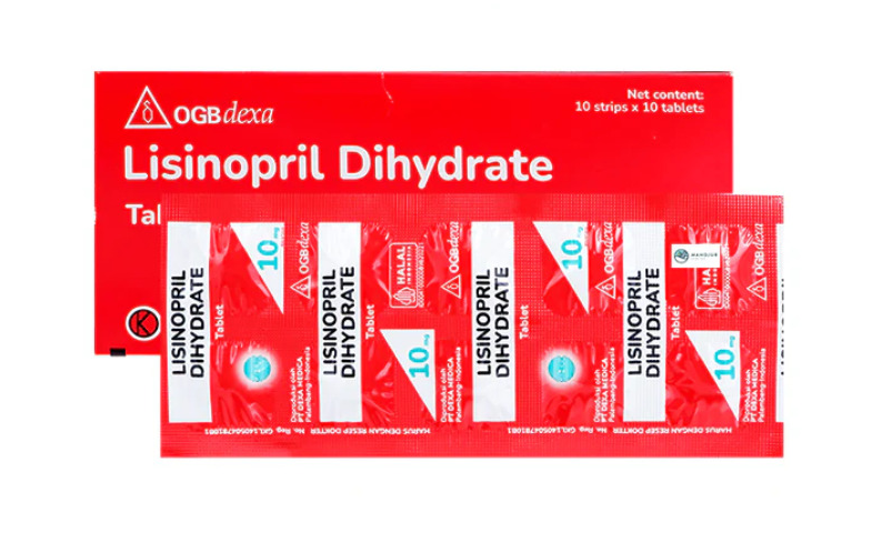LISINOPRIL DIHYDRATE OGB DEXA MEDICA 10 MG BOX 100 TABLET