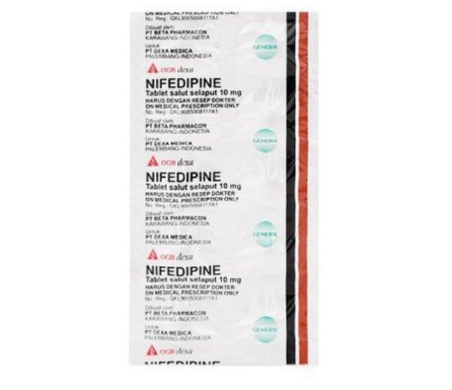NIFEDIPINE OGB DEXA MEDICA 10 MG STRIP 10 TABLET