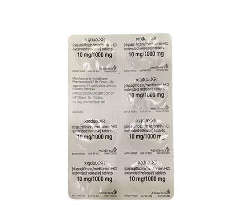 XIGDUO XR 10/1000 MG STRIP 7 TABLET