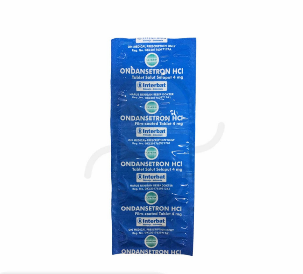 ONDANSETRON HCL INTERBAT 4 MG STRIP 10 TABLET