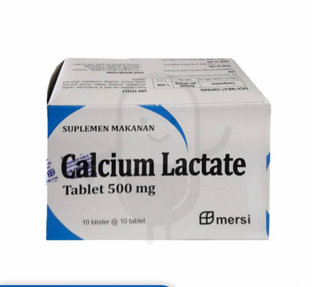 CALCIUM LACTATE MERSIFARMA 500 MG BOX 100 TABLET