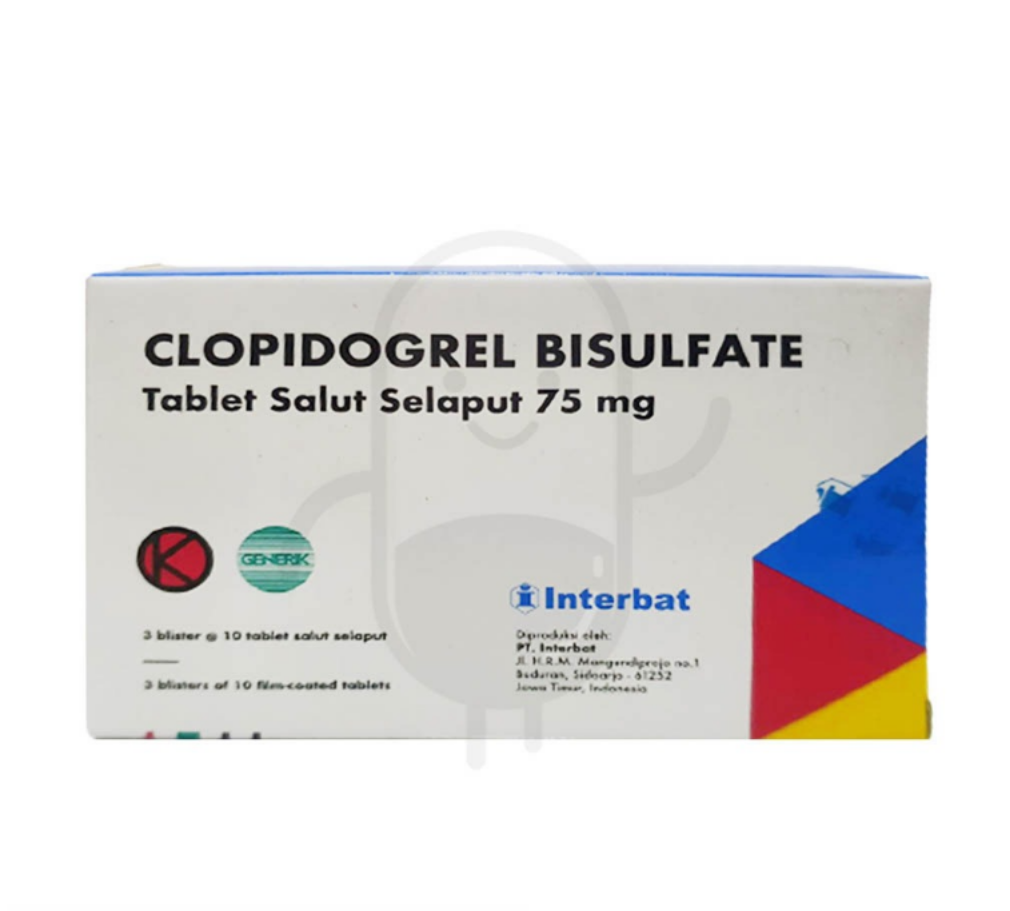 CLOPIDOGREL BISULFATE INTERBAT 75 MG BOX 30 TABLET