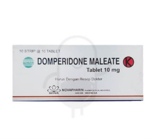 DOMPERIDONE MALEATE NOVAPHARIN 10 MG BOX 100 TABLET
