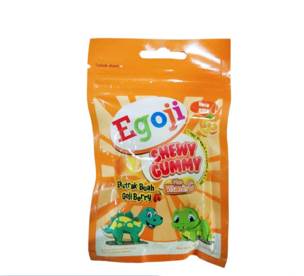 EGOJI CHEWY GUMMY RASA JERUK 20 GRAM SACHET