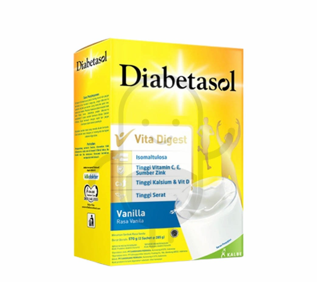 DIABETASOL SUSU RASA VANILA 570 GRAM BOX