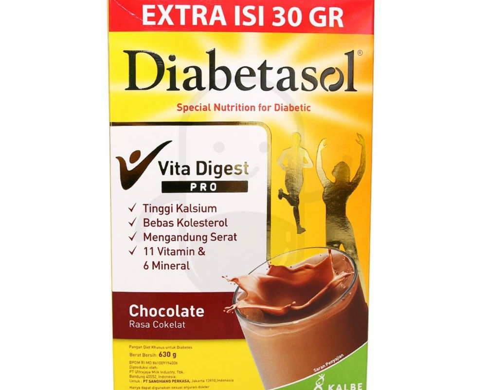 DIABETASOL SUSU RASA COKLAT 600 GRAM BOX