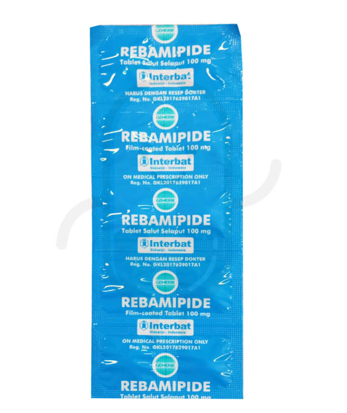 REBAMIPIDE INTERBAT 100 MG STRIP 10 TABLET
