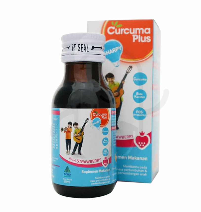 CURCUMA PLUS SHARPY RASA STRAWBERRY SIRUP 60 ML
