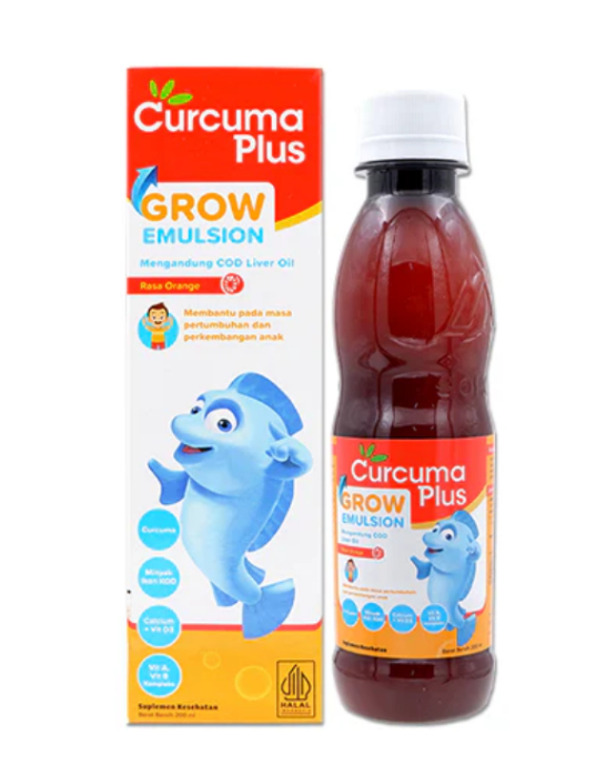 CURCUMA PLUS EMULSION GROW RASA STRAWBERRY SIRUP 200 ML