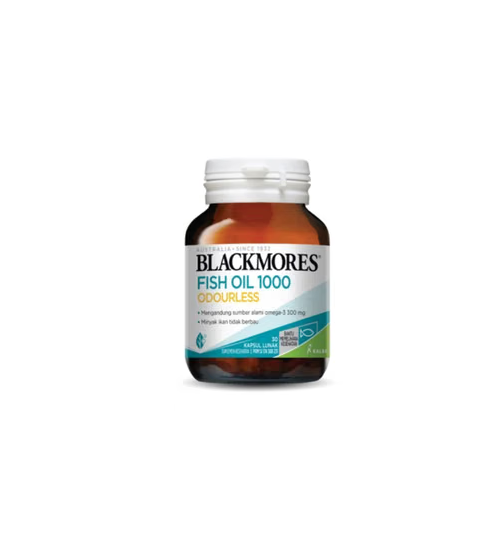BLACKMORES ODOURLESS FISH OIL 1000 BOTOL 30 KAPSUL