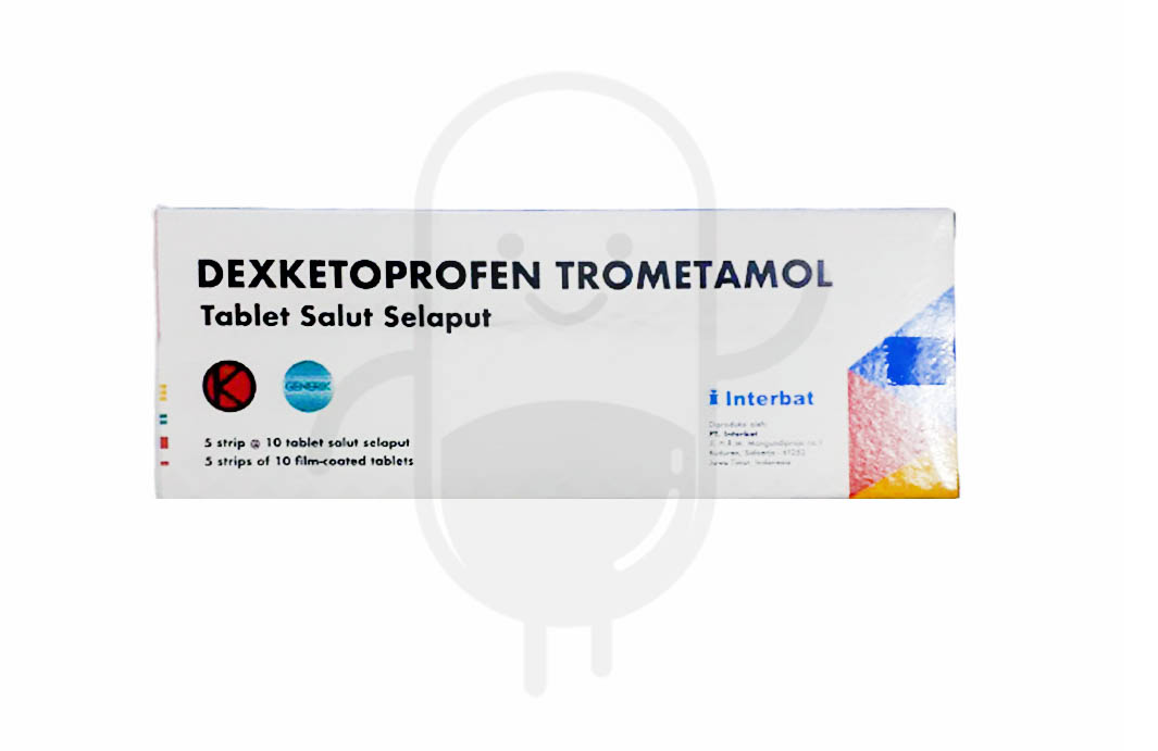 DEXKETOPROFEN TROMETAMOL INTERBAT 25 MG BOX 50 TABLET