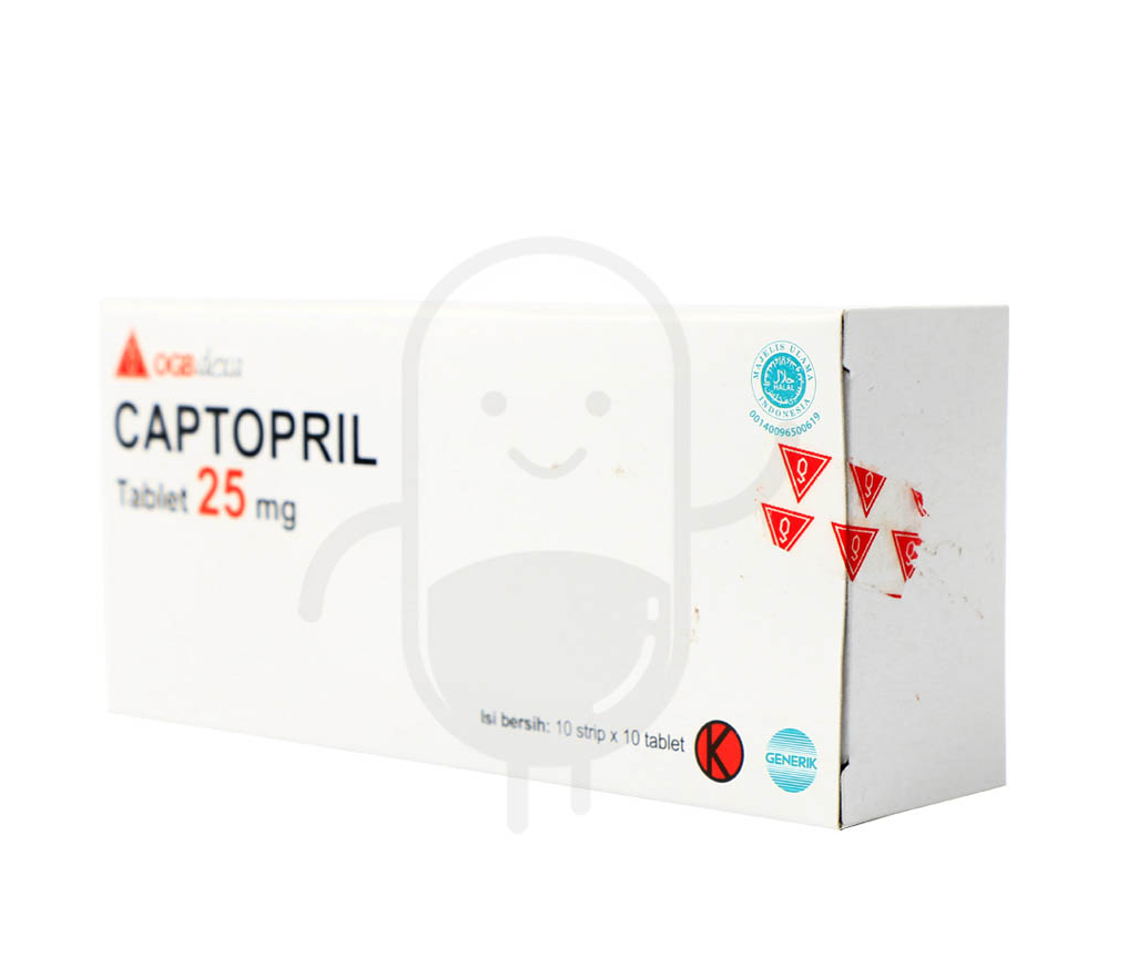 CAPTOPRIL OGB DEXA MEDICA 25 MG BOX 100 TABLET