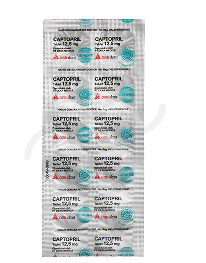CAPTOPRIL OGB DEXA MEDICA 12.5 MG STRIP 10 TABLET