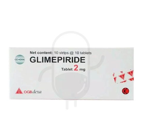 GLIMEPIRIDE OGB DEXA MEDICA 2 MG BOX 100 TABLET