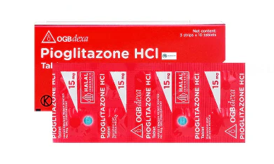 PIOGLITAZONE OGB DEXA MEDICA 15 MG STRIP 10 TABLET