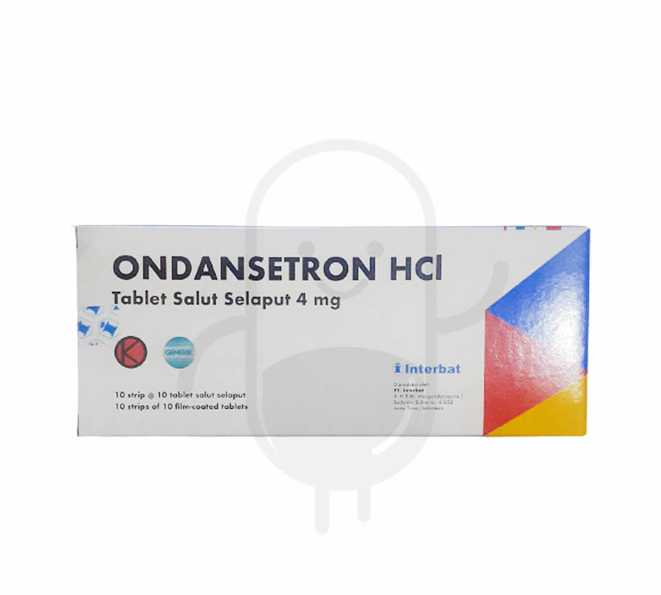 ONDANSETRON HCL INTERBAT 4 MG BOX 100 TABLET