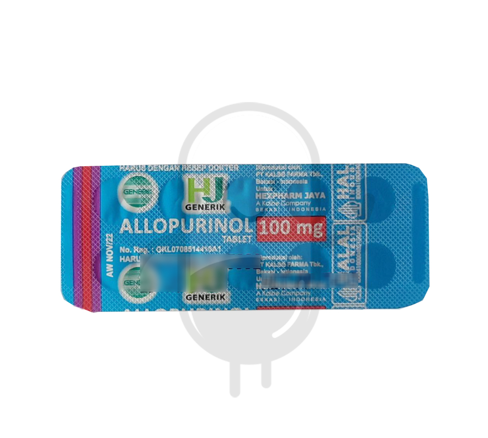 ALLOPURINOL HEXPHARM 100 MG STRIP 10 TABLET