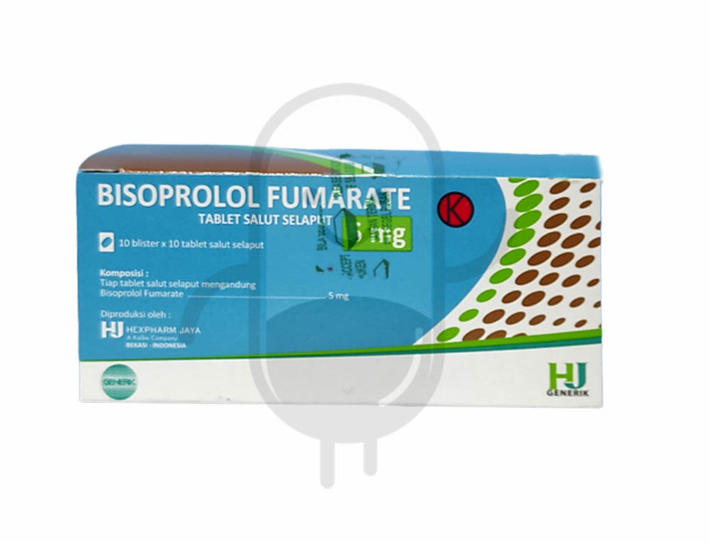 BISOPROLOL FUMARATE HEXPHARM 5 MG BOX 100 TABLET