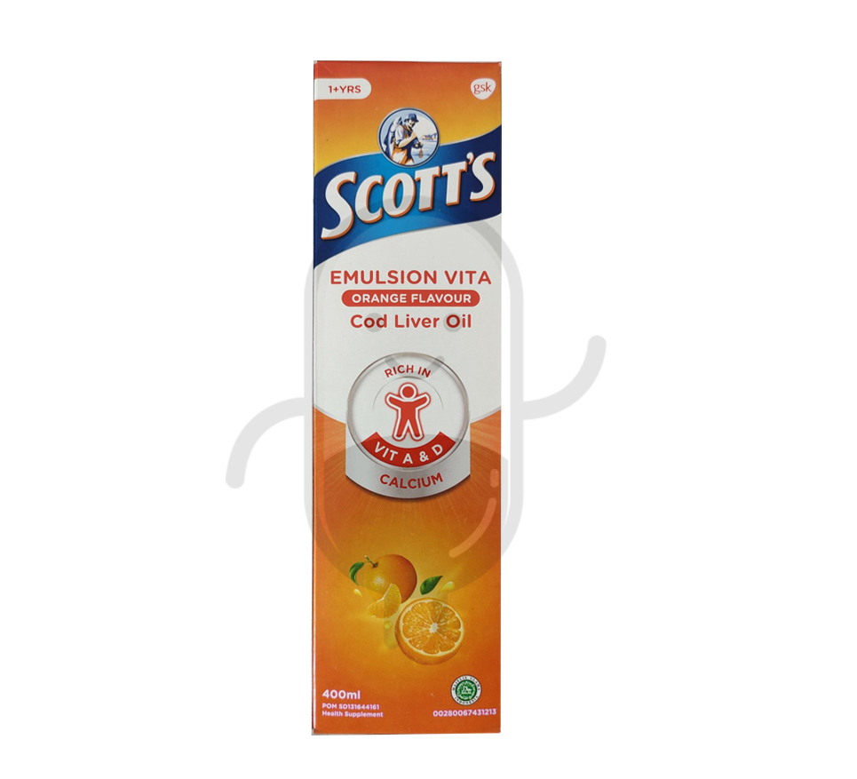 SCOTT'S EMULSION VITA RASA JERUK SIRUP 400 ML BOTOL