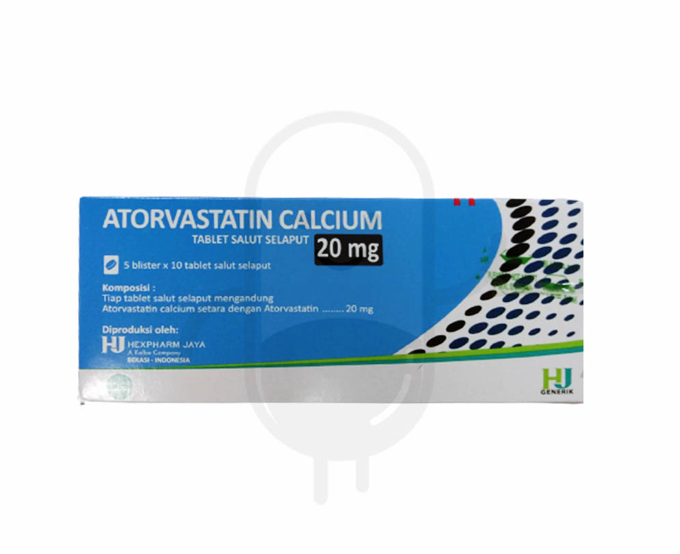 ATORVASTATIN CALCIUM HEXPHARM 20 MG BOX 50 TABLET