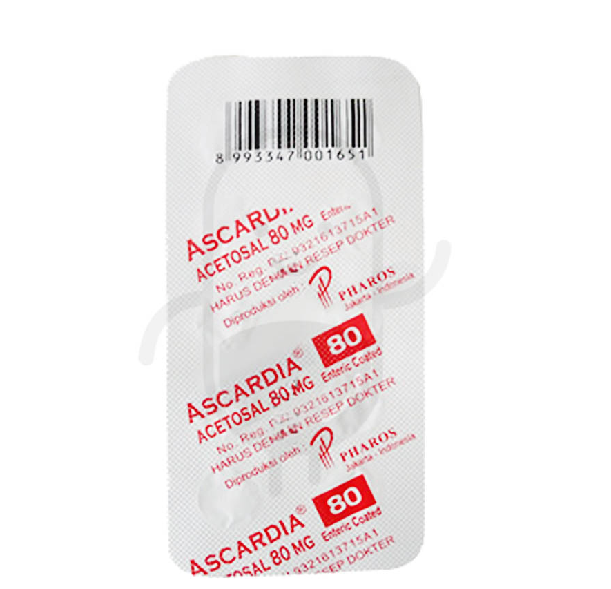 ASCARDIA 80 MG STRIP 10 TABLET