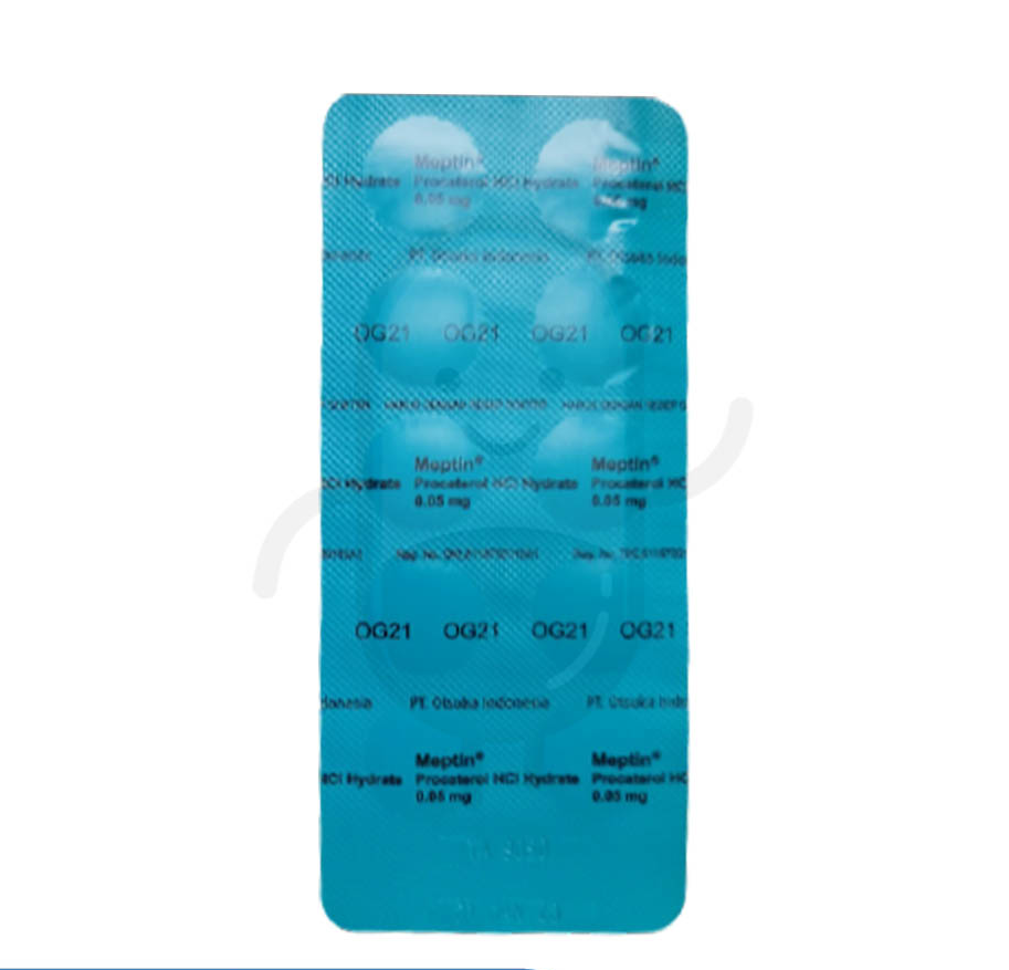 MEPTIN 0.05 MG BLISTER 10 TABLET