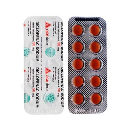DICLOFENAC SODIUM OGB DEXA MEDICA 50 MG STRIP 10 TABLET
