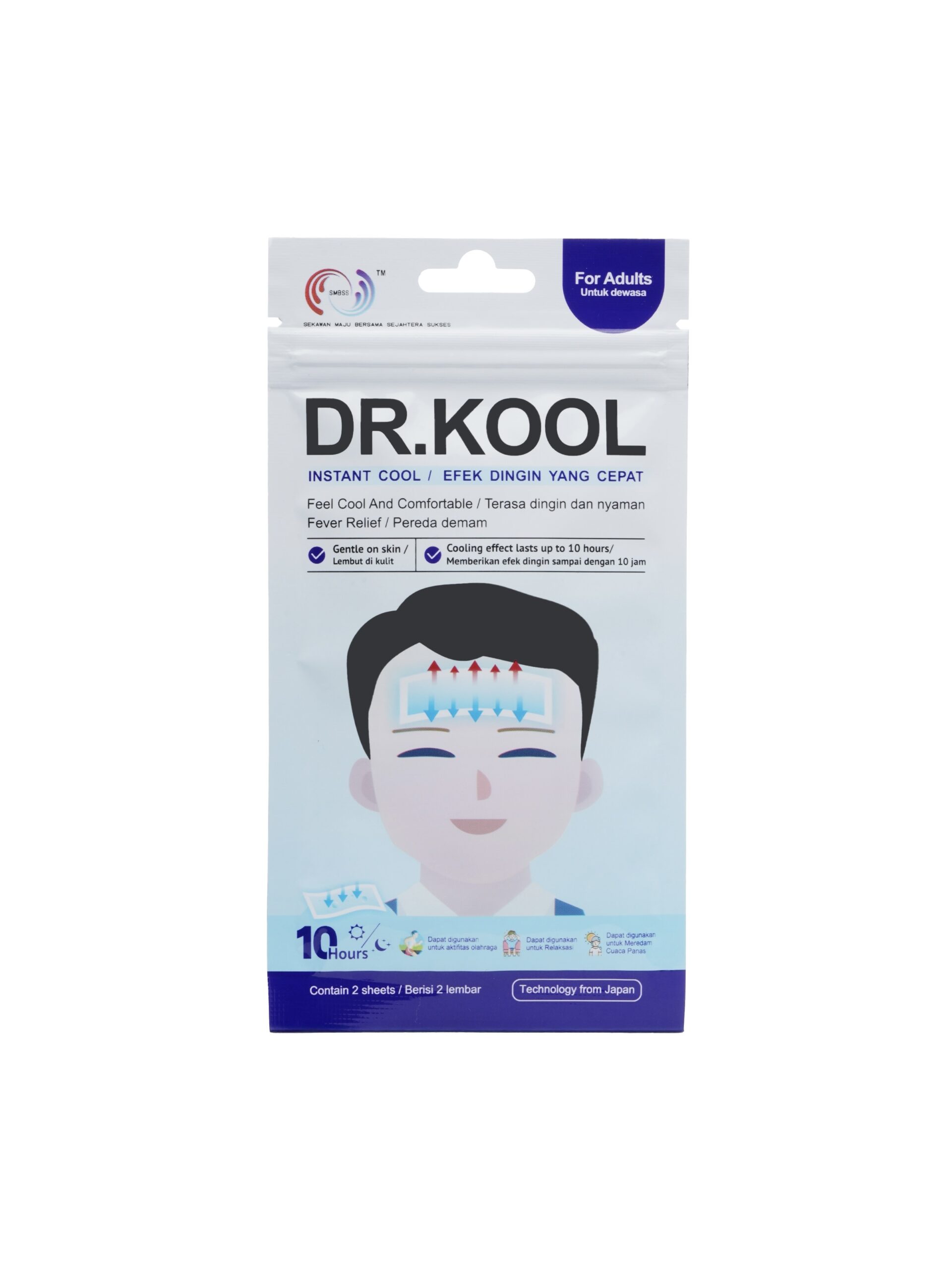 DR. KOOL MEDICAL COOLING PATCH ADULT 2 PCS BOX 3 SACHET