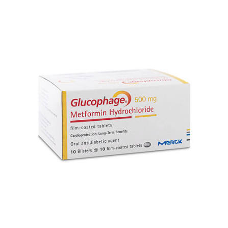 GLUCOPHAGE 500 MG BOX 100 TABLET SALUT SELAPUT