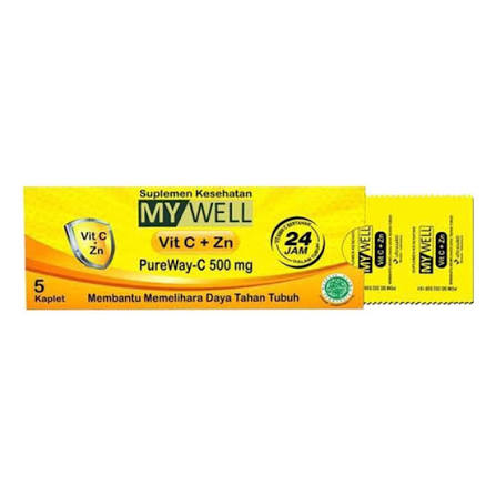MYWELL VIT C + ZN STRIP 5 KAPLET