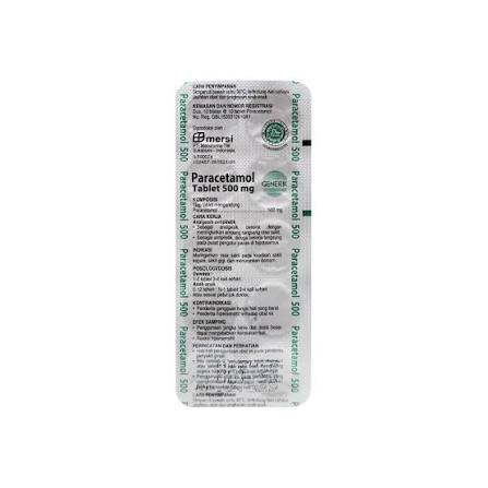 PARACETAMOL MERSIFARMA 500 MG STRIP 10 TABLET