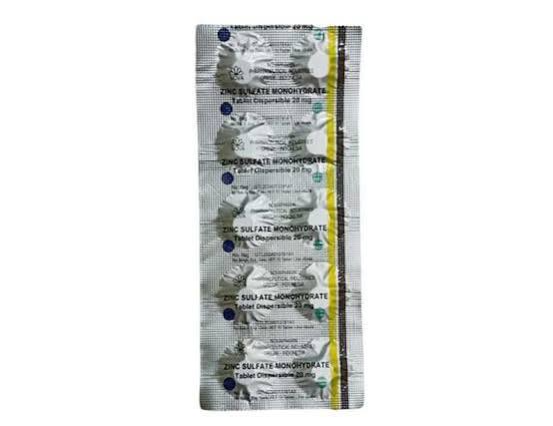 ZINC SULFATE MONOHYDRATE NOVAPHARIN 20 MG STRIP 10 TABLET