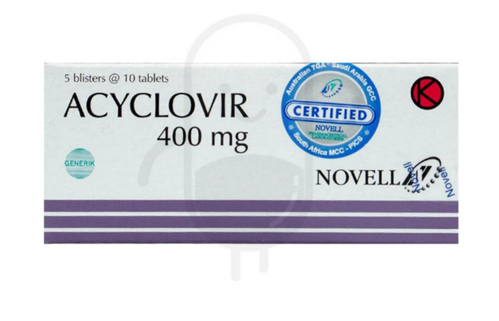 ACICLOVIR NOVELL 400 MG BOX 50 TABLET