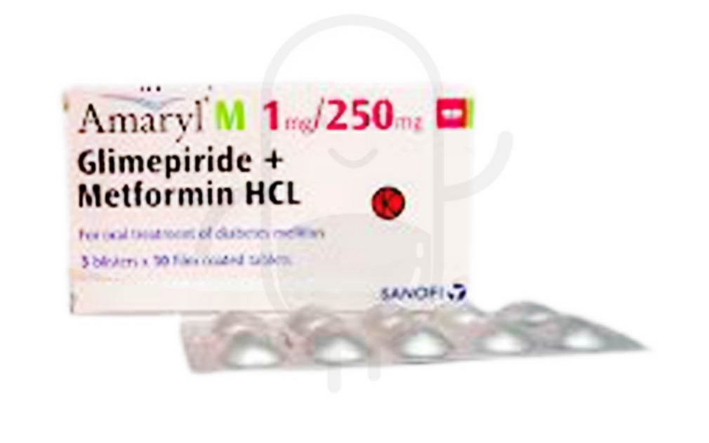 AMARYL M 1 / 250 MG BOX 30 TABLET