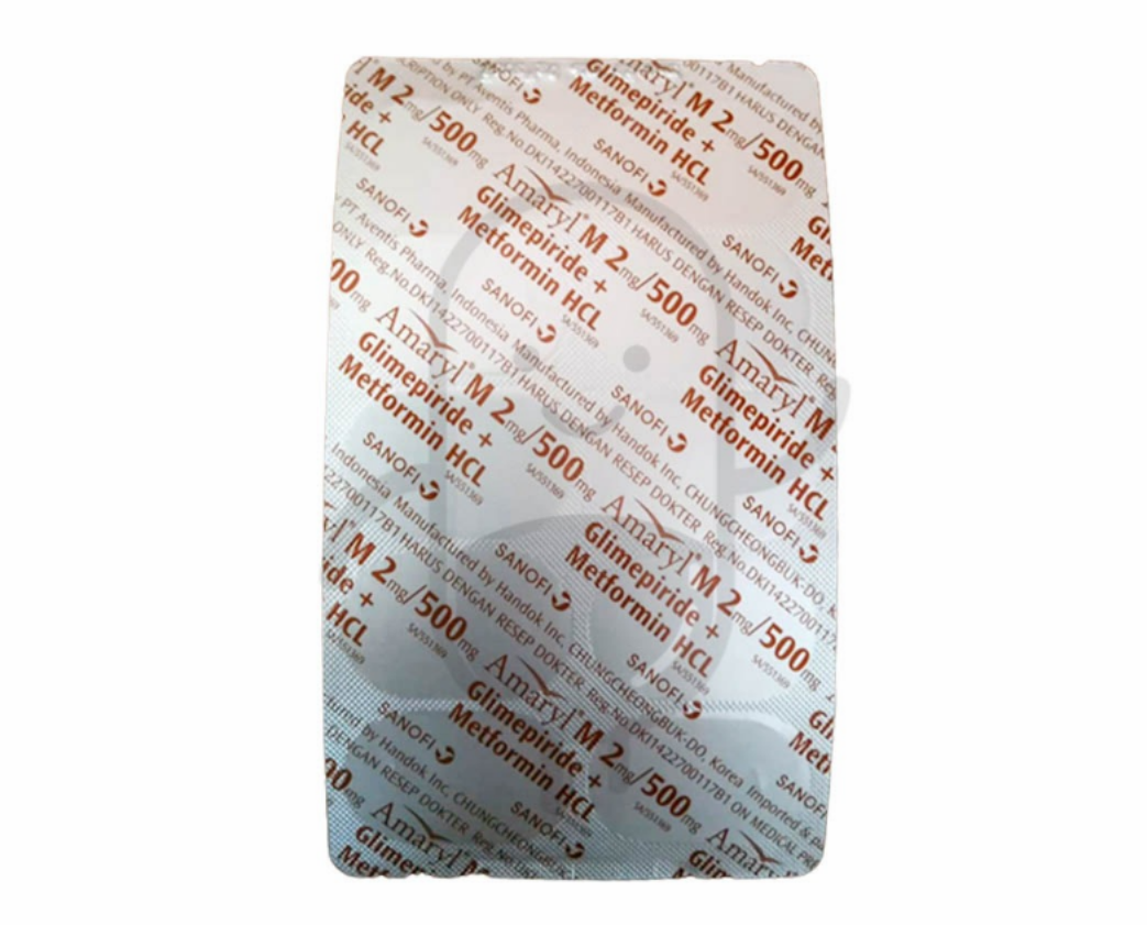 AMARYL M 2 / 500 MG BLISTER 10 TABLET