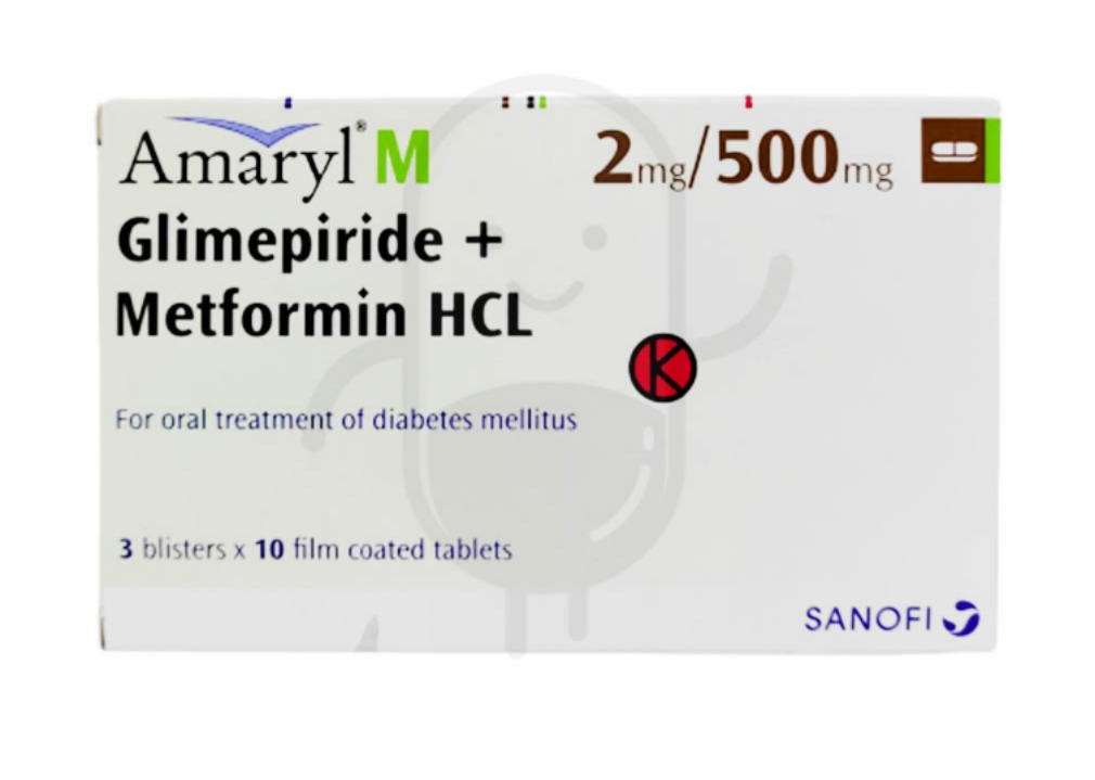 AMARYL-M 2/500 MG BOX 30 TABLET