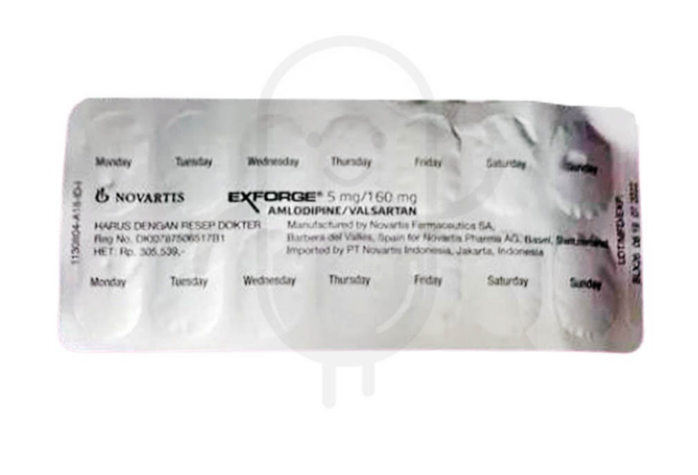 EXFORGE 5/160 MG BLISTER 14 TABLET