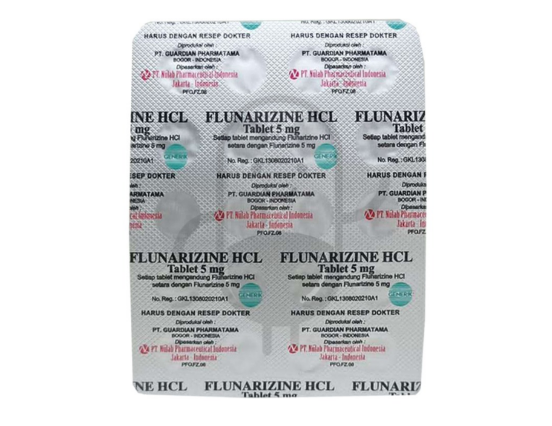 FLUNARIZINE HCL GUARDIAN 5 MG STRIP 20 TABLET
