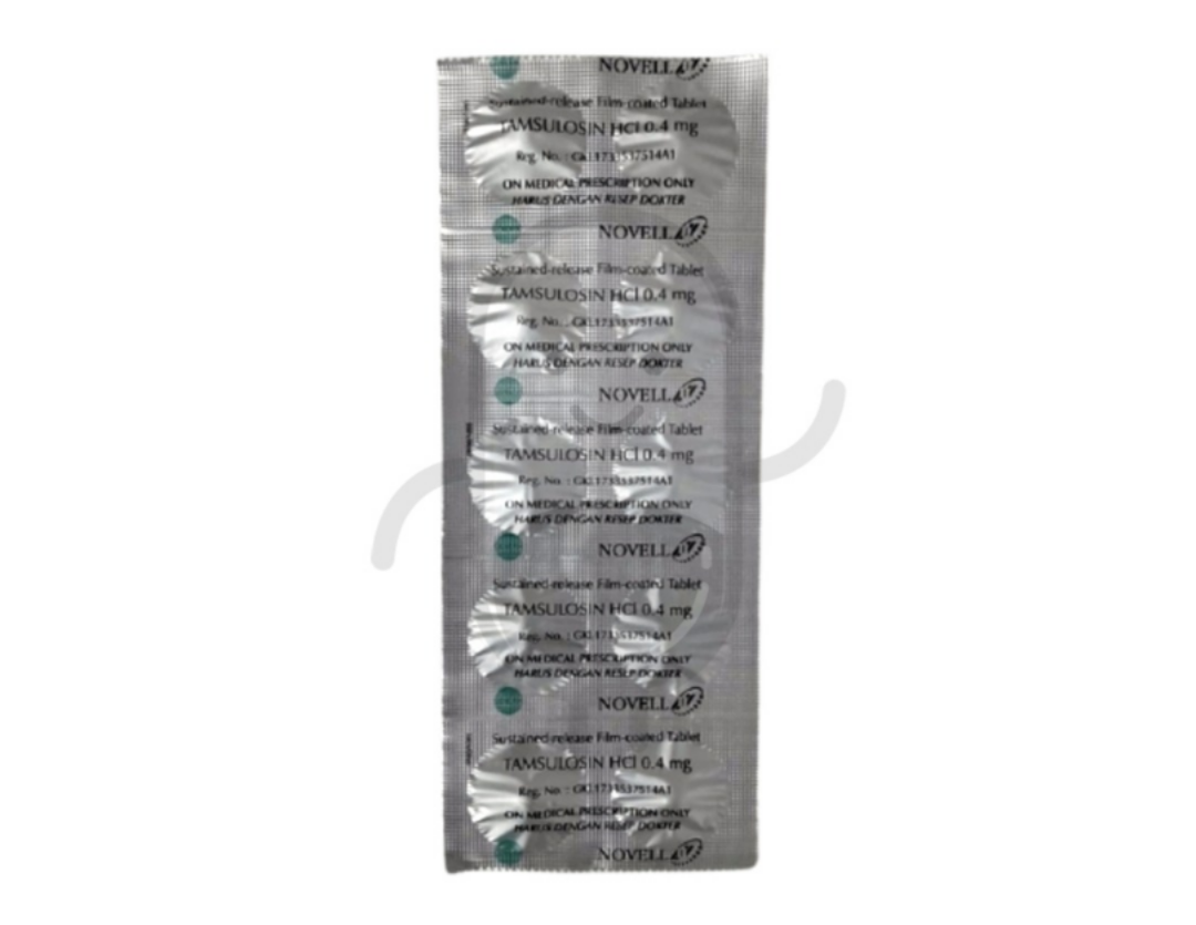 TAMSULOSIN HYDROCHLORIDE NOVELL 0.4 MG STRIP 10 TABLET